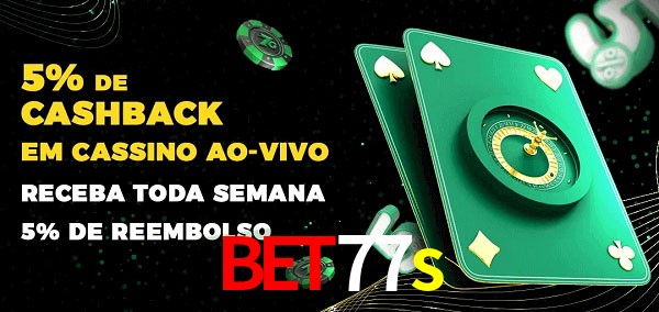 Promoções do cassino ao Vivo bet77s